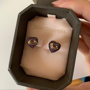 Juicy Couture Purple Heart Earrings